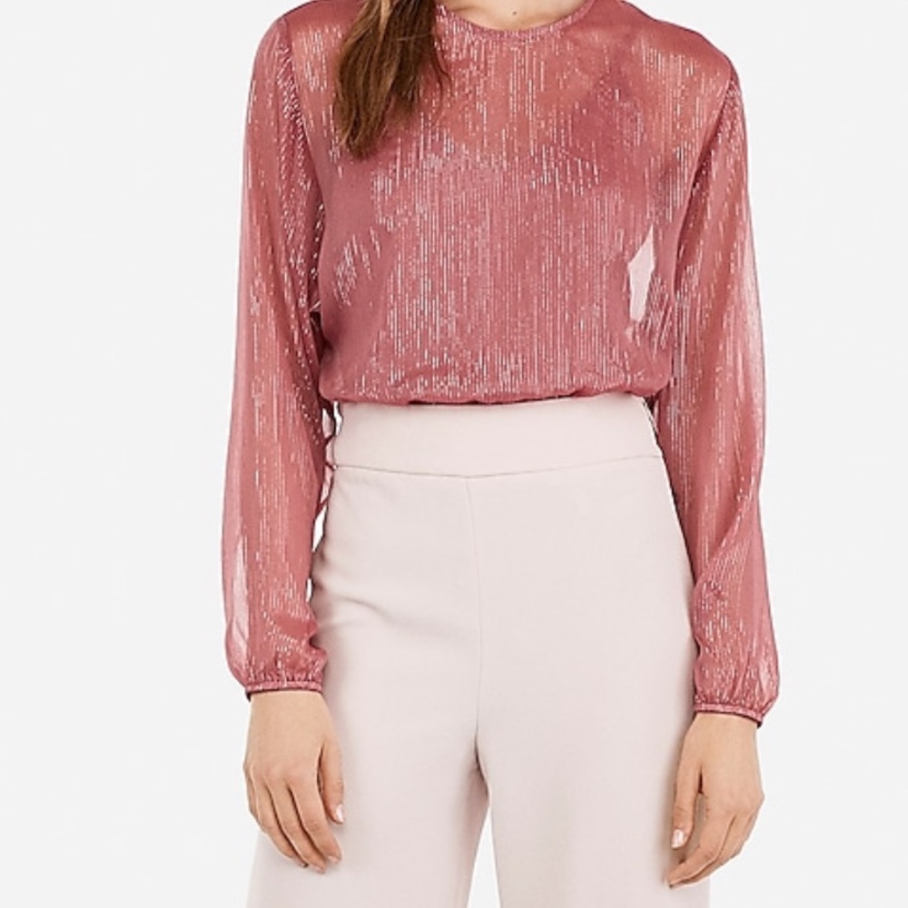 Express Chiffon Overlay Bodysuit